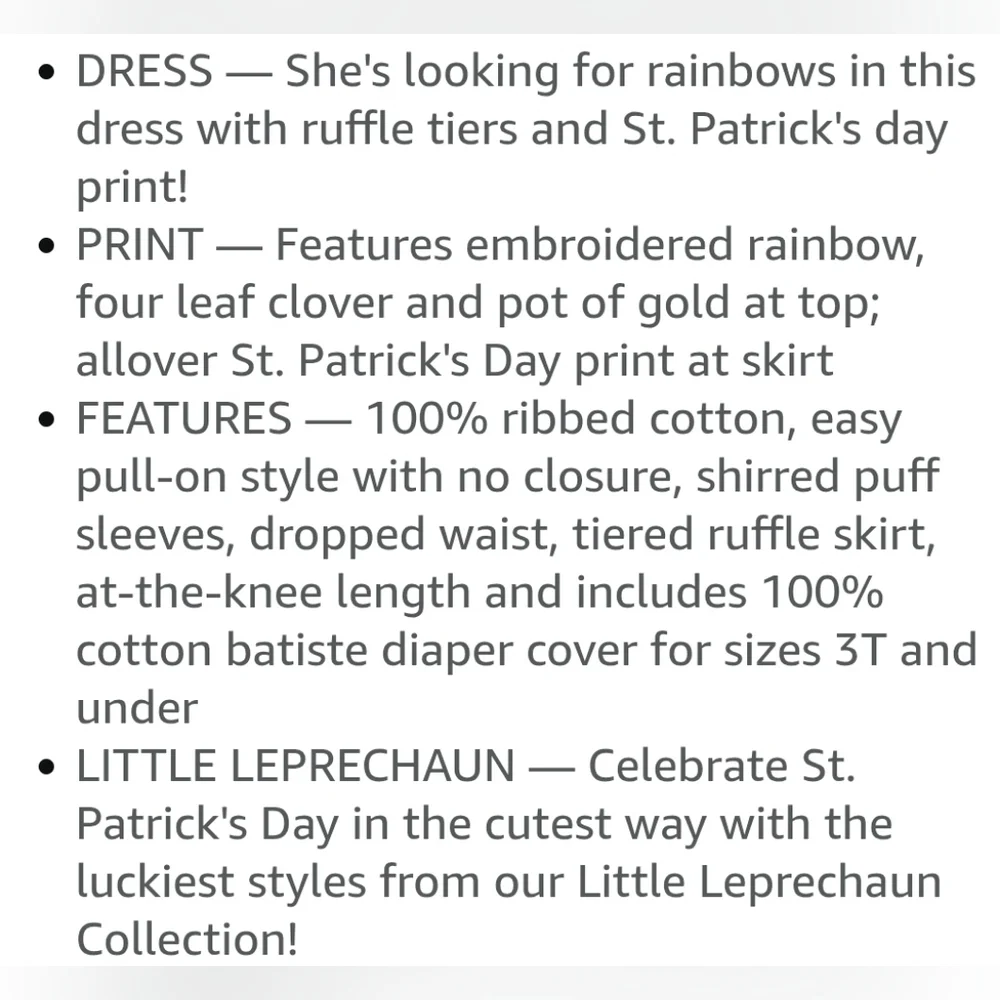 Gymboree Dress Green Rainbow Pot of Gold Design St Patrick's Day Sz 18-24mo NEW